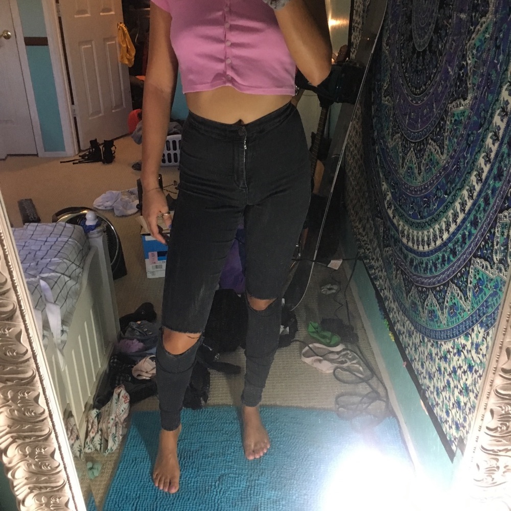🖤TOPSHOP knee ripped joni jeans🖤
